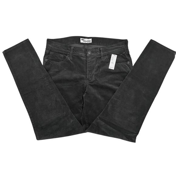 Old Navy Midrise The Rockstar Womens Grey Corduroy Pants Size 10 Regular NWT - Picture 1 of 11